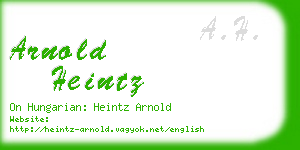 arnold heintz business card